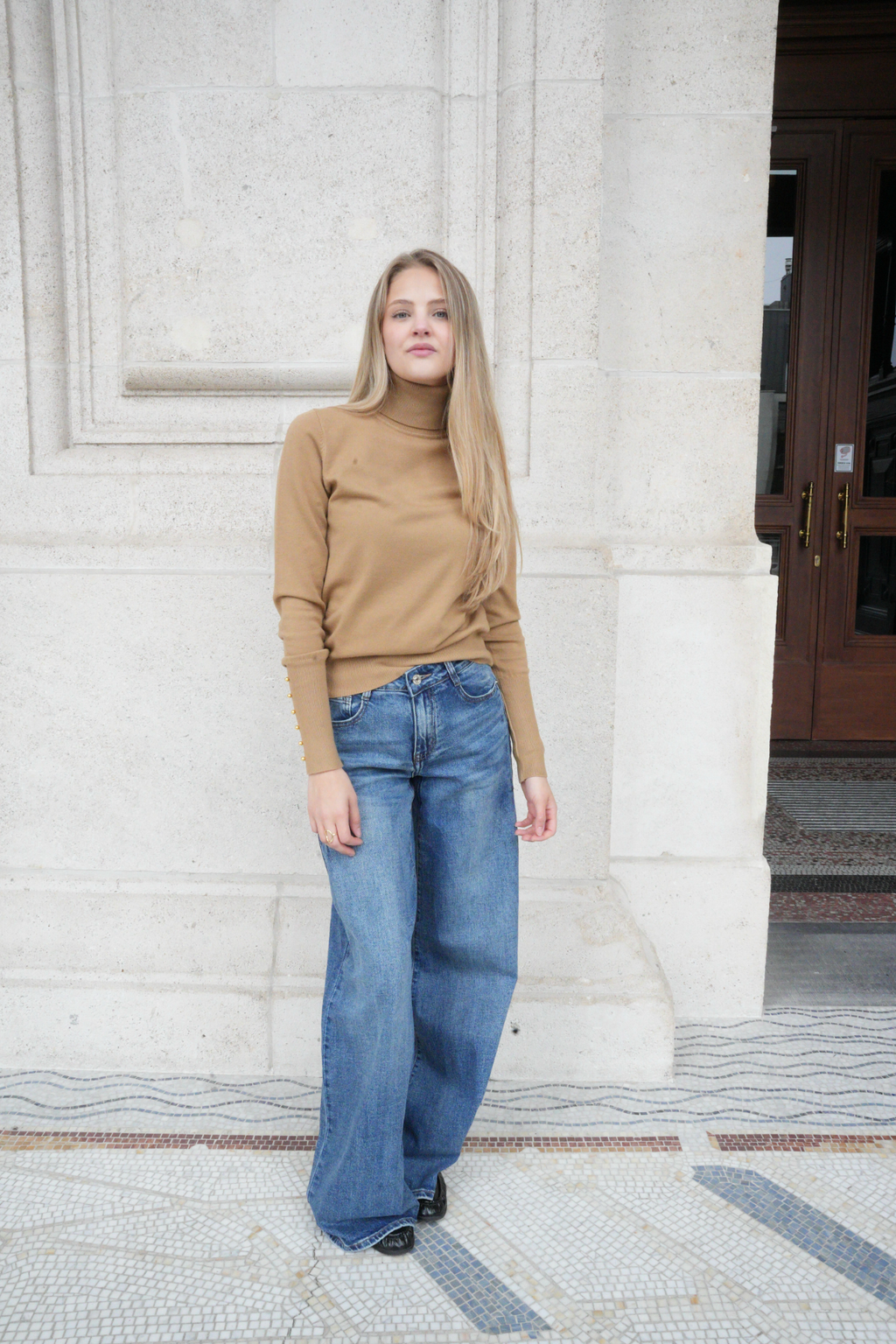 LYRA TURTLENECK KNIT CAMEL