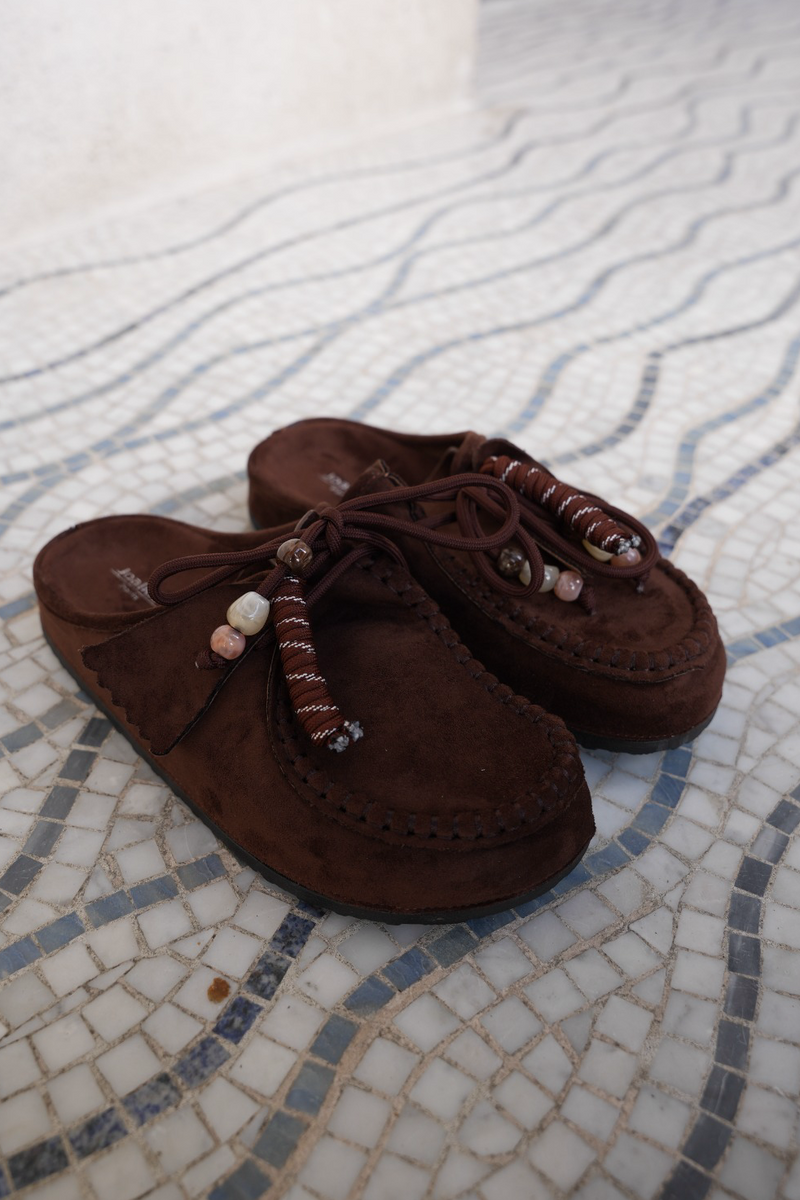 MARAIS MULES DARK BROWN