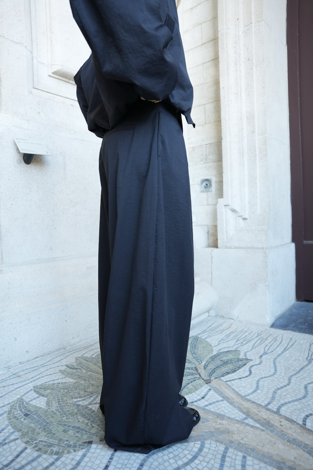 SOLENNE PLEATED TROUSERS BLACK