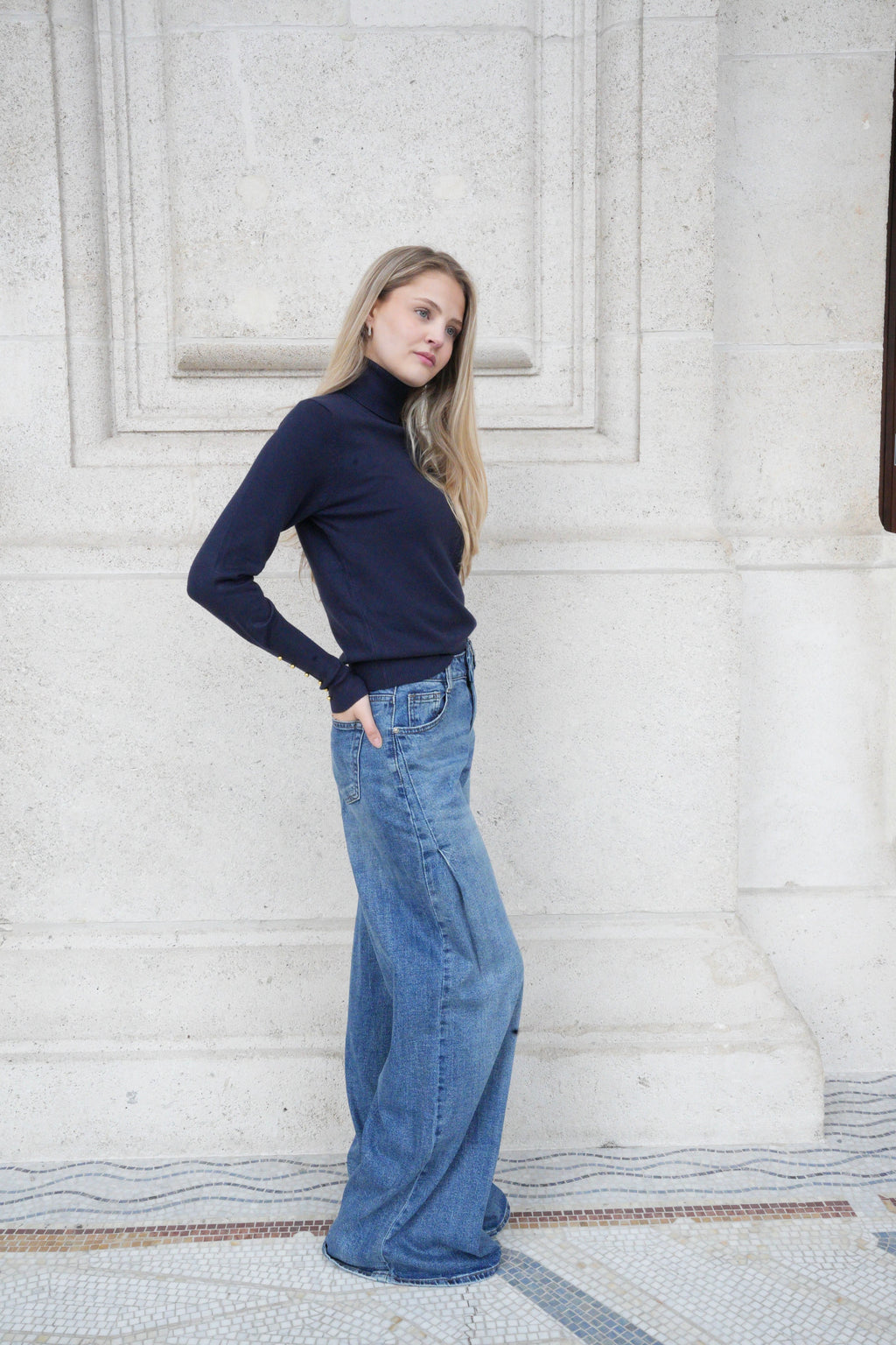 LYRA TURTLENECK KNIT NAVY