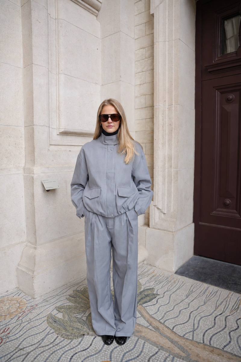 ELORIA PLEATED TROUSERS GREY
