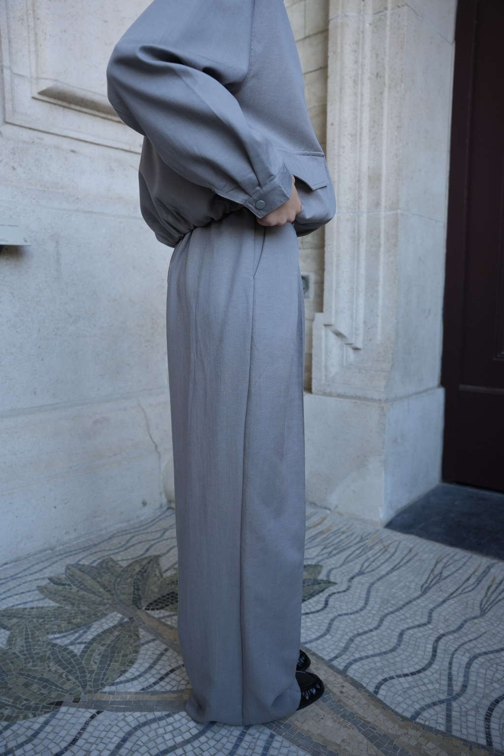 ELORIA PLEATED TROUSERS GREY