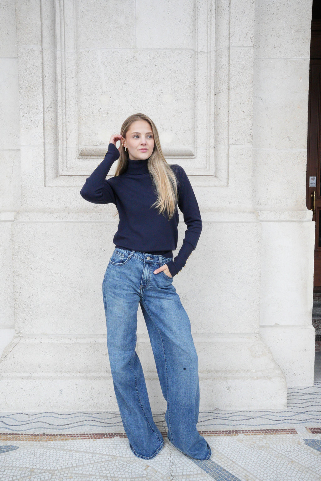 LYRA TURTLENECK KNIT NAVY