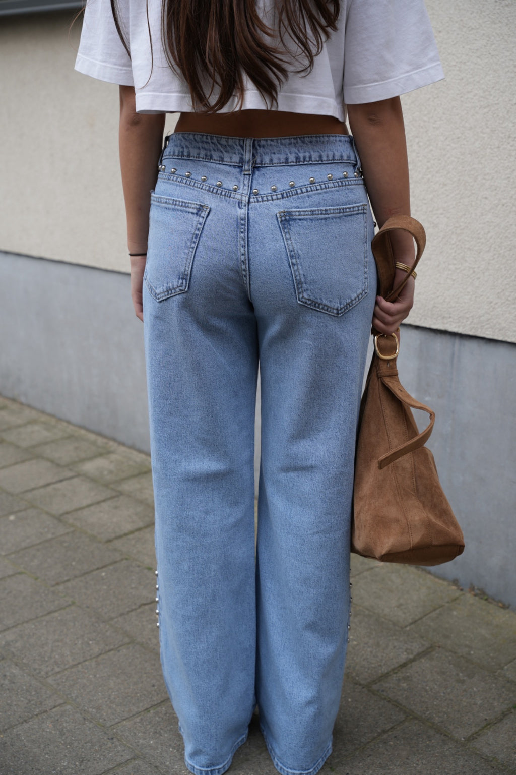 FRANKS STUDDED JEANS – LIGHT BLUE