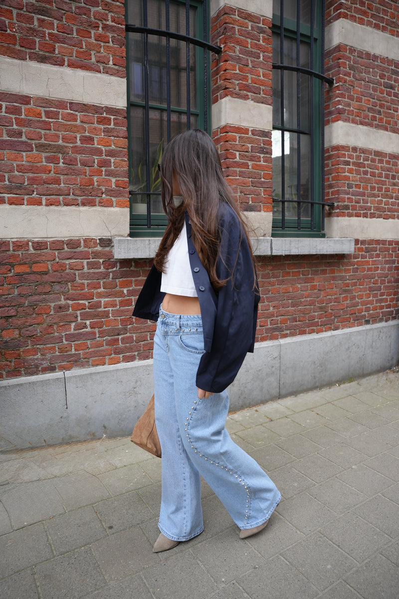 FRANKS STUDDED JEANS – LIGHT BLUE