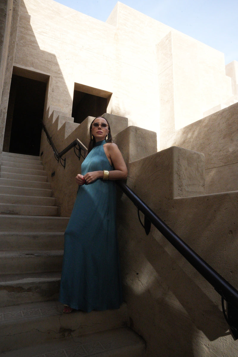 SOLARA LONG DRESS BLUE