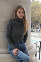 LYRA TURTLENECK KNIT DARK GREY