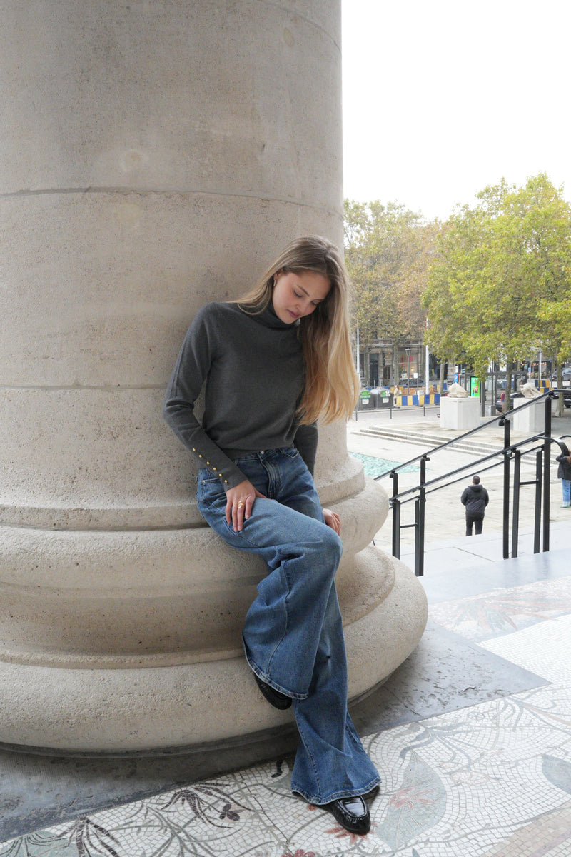 LYRA TURTLENECK KNIT DARK GREY