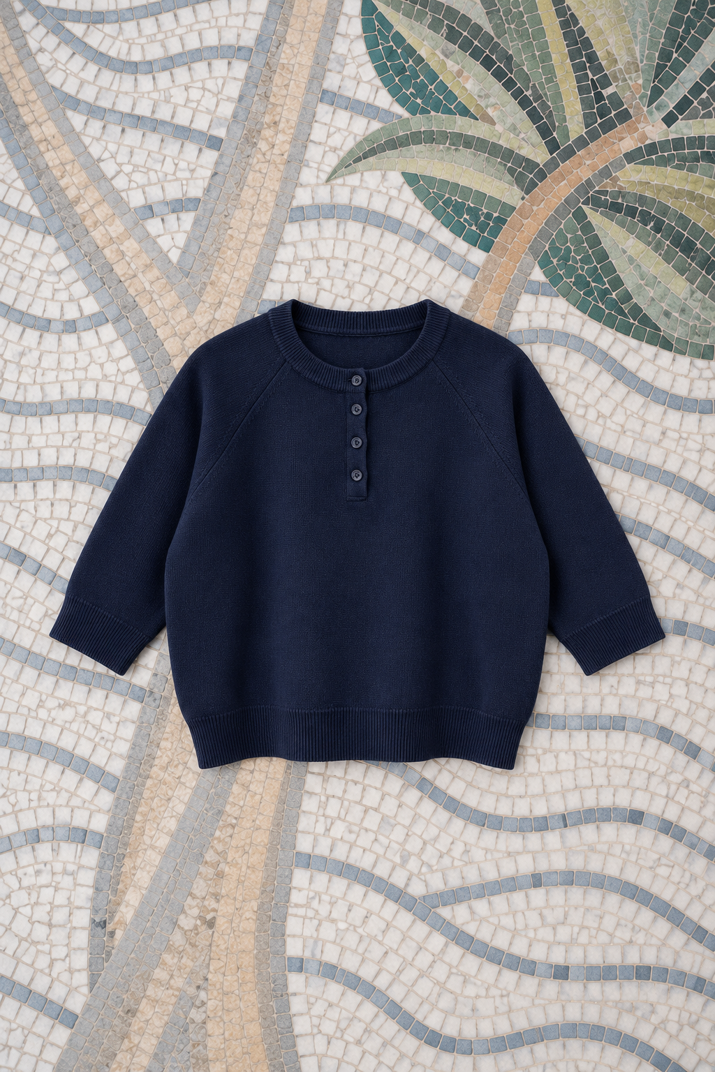 BROOKE BUTTON KNIT NAVY