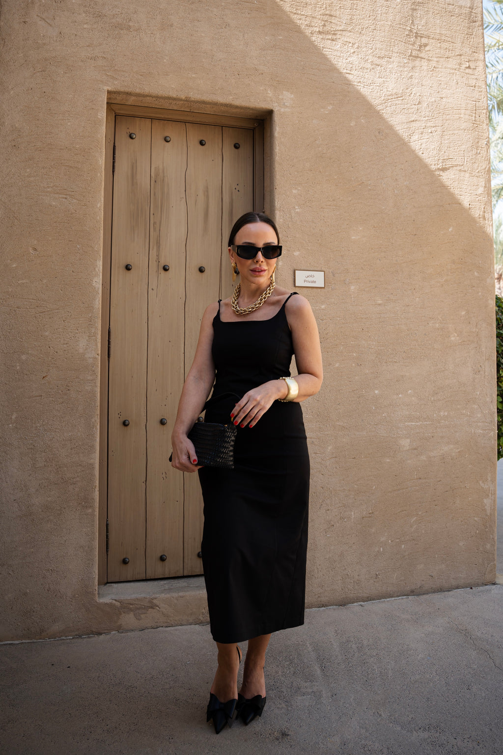 VALERIE MIDI DRESS BLACK
