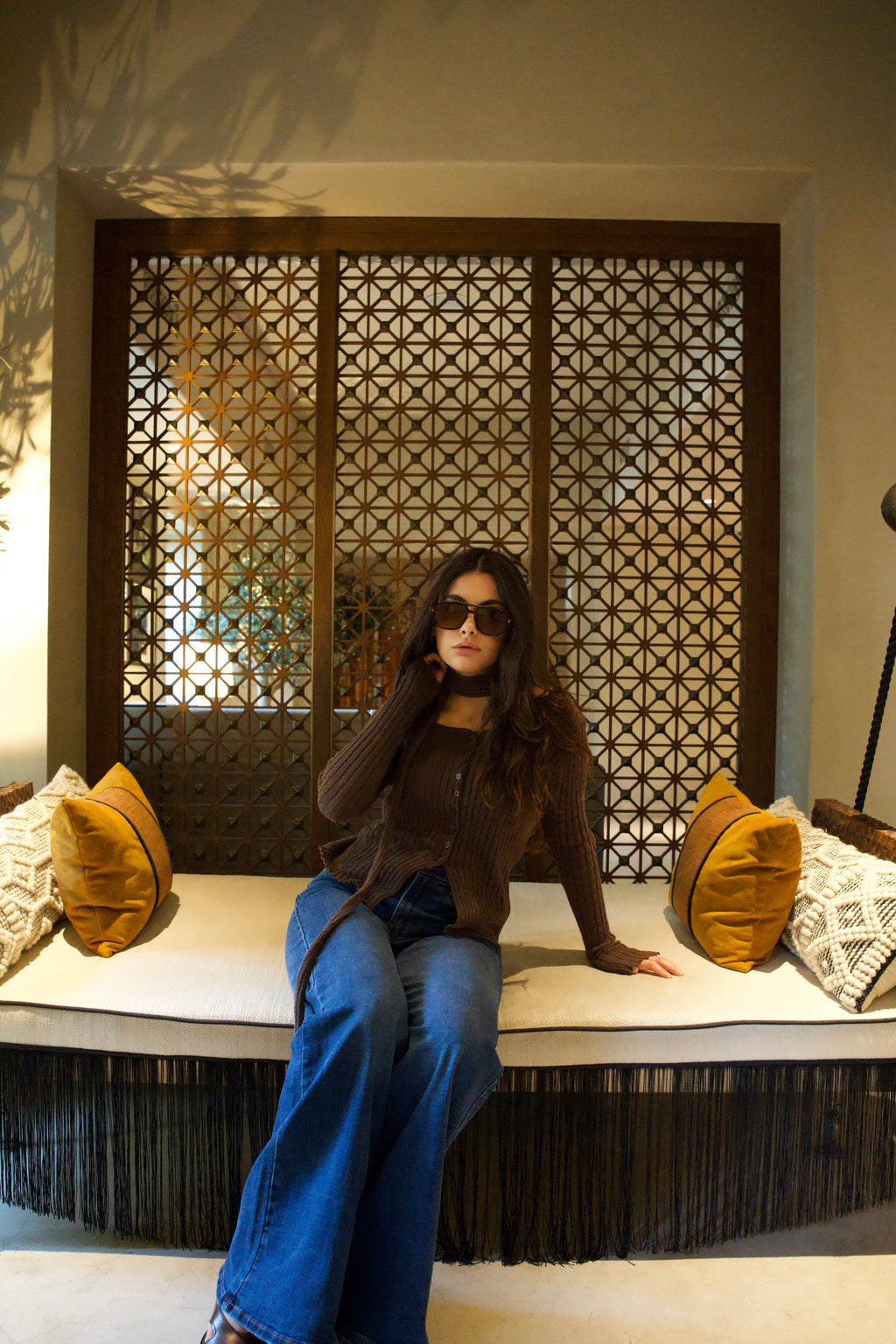ALVIERA KNIT BROWN