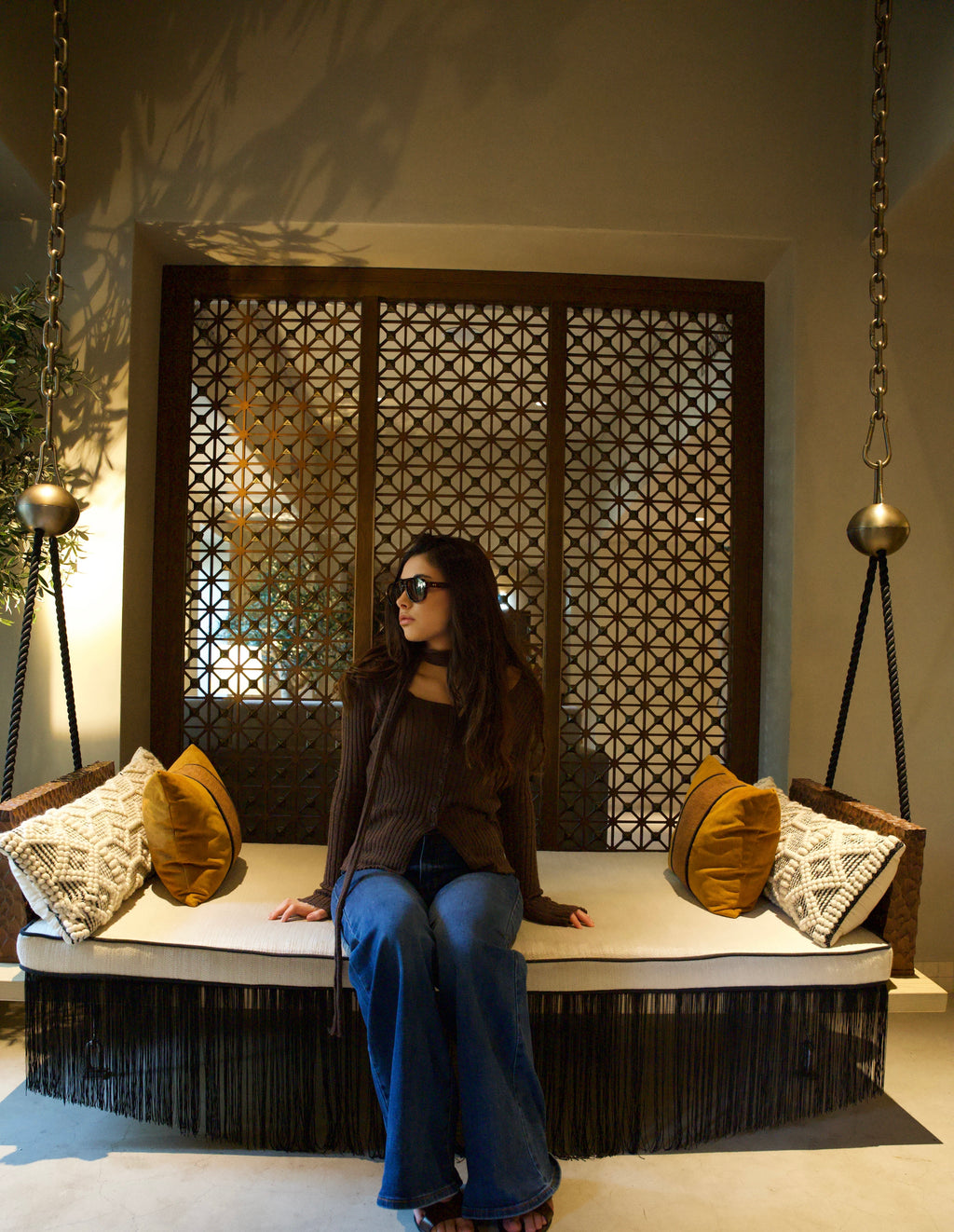 ALVIERA KNIT BROWN