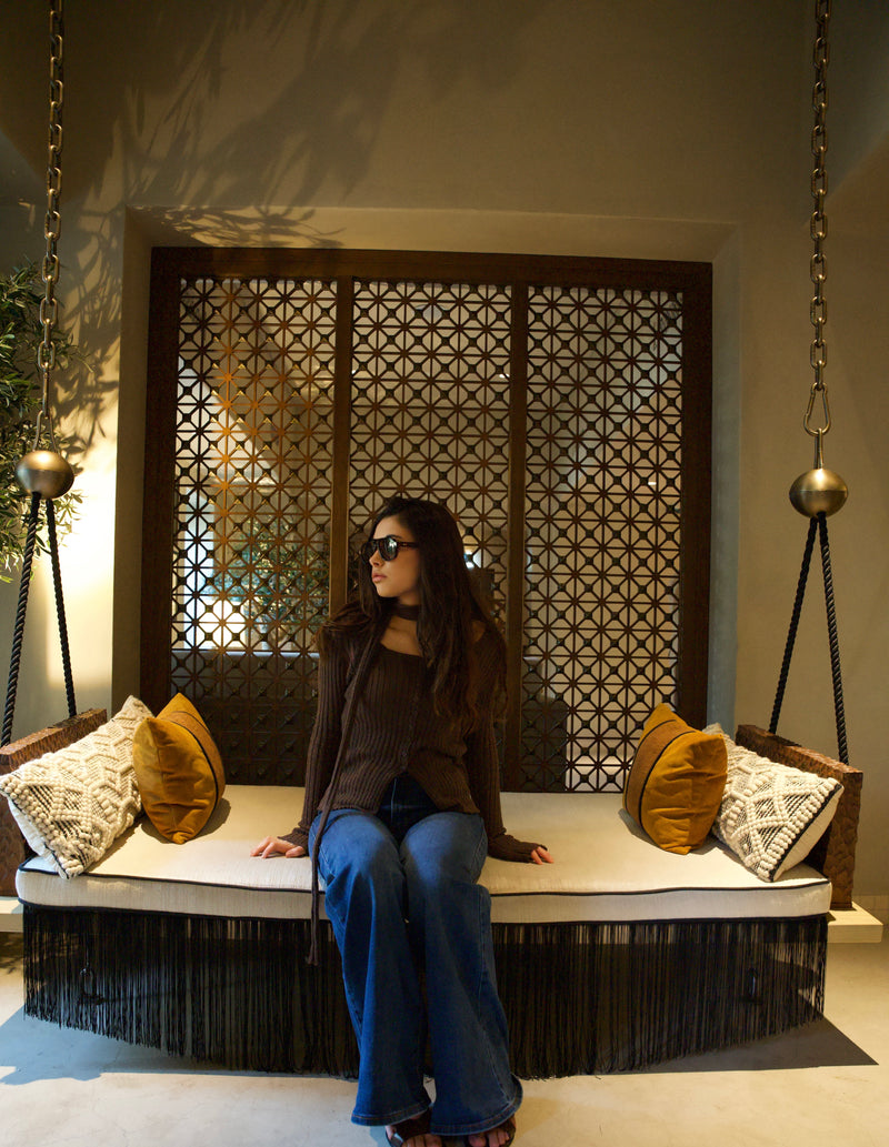 ALVIERA KNIT BROWN