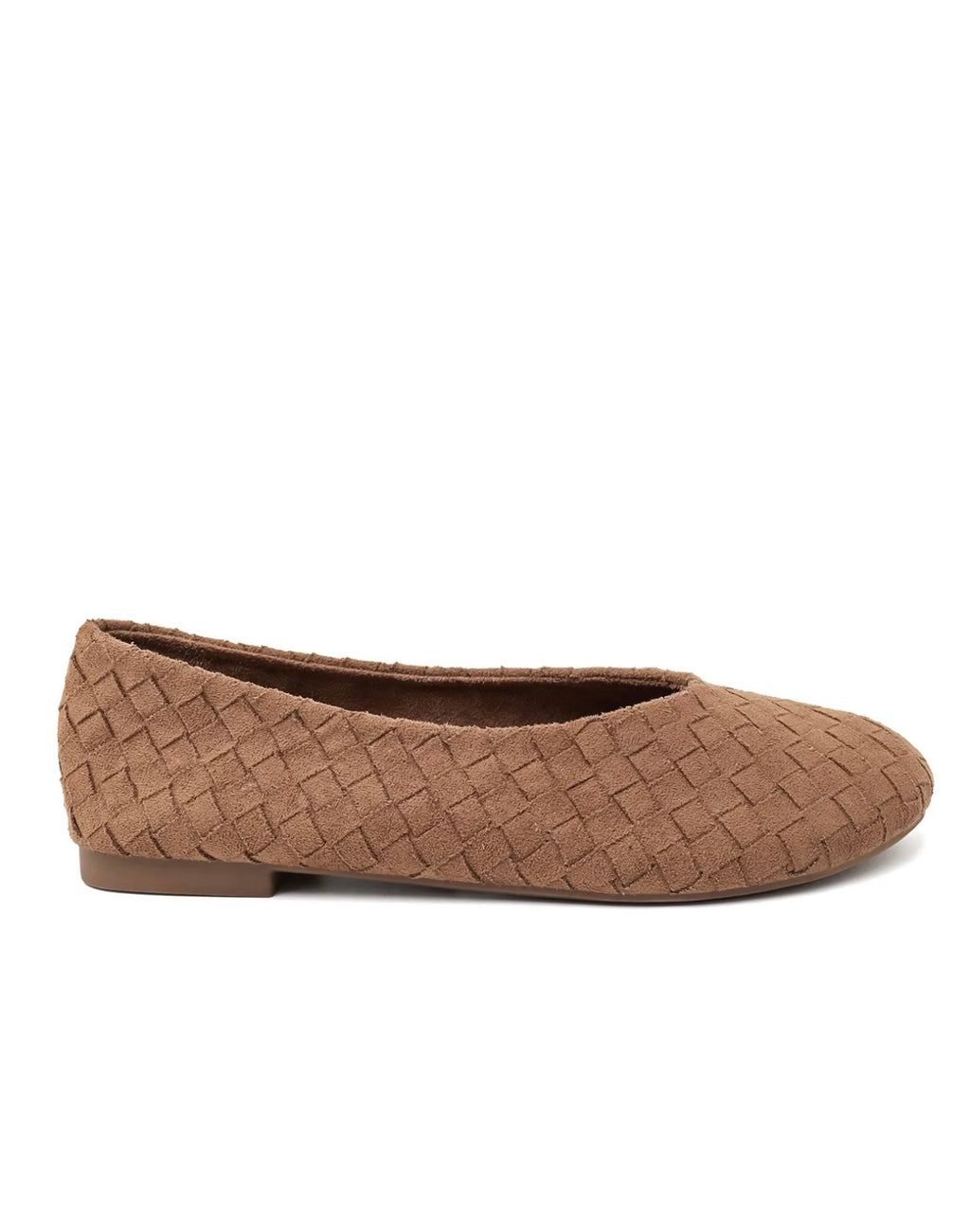 MILA WOVEN BALLET FLATS CAMEL