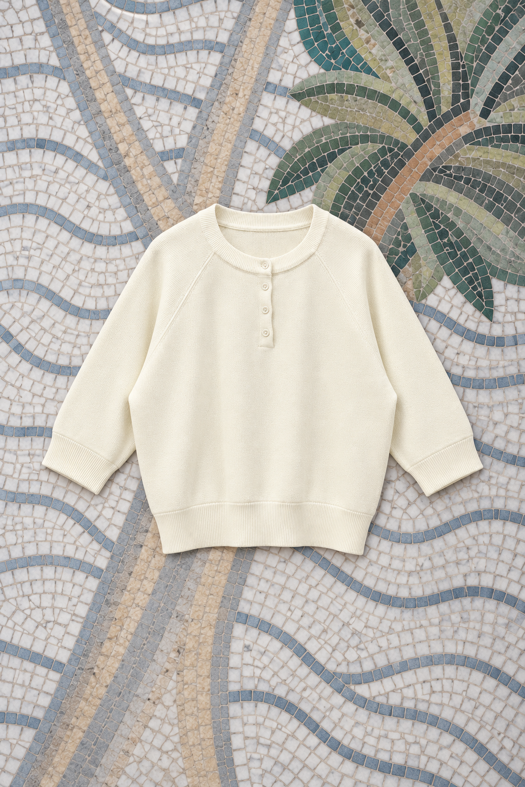 BROOKE BUTTON KNIT CREAM