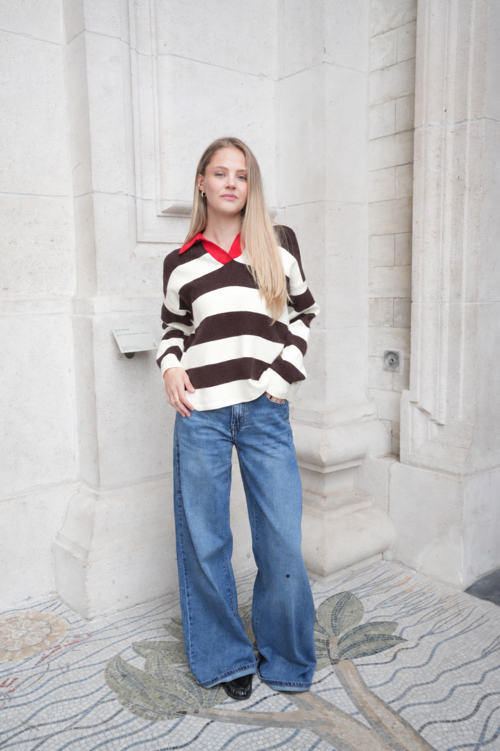 SOLÈNE STRIPED KNIT BROWN