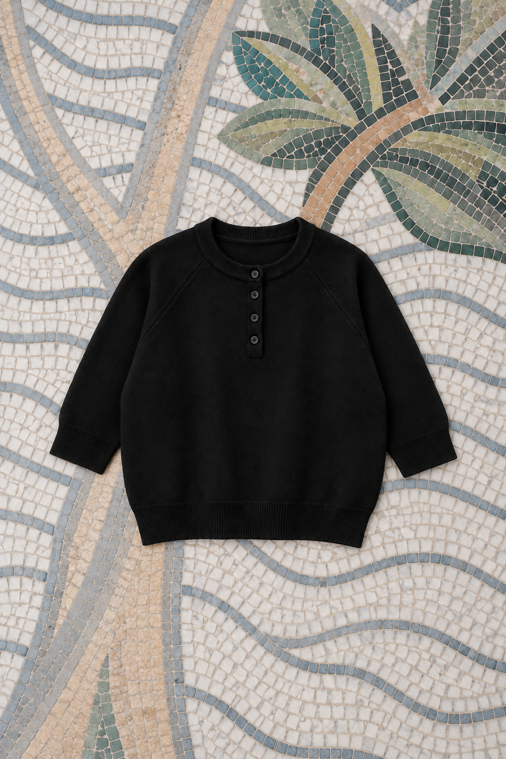 BROOKE BUTTON KNIT BLACK