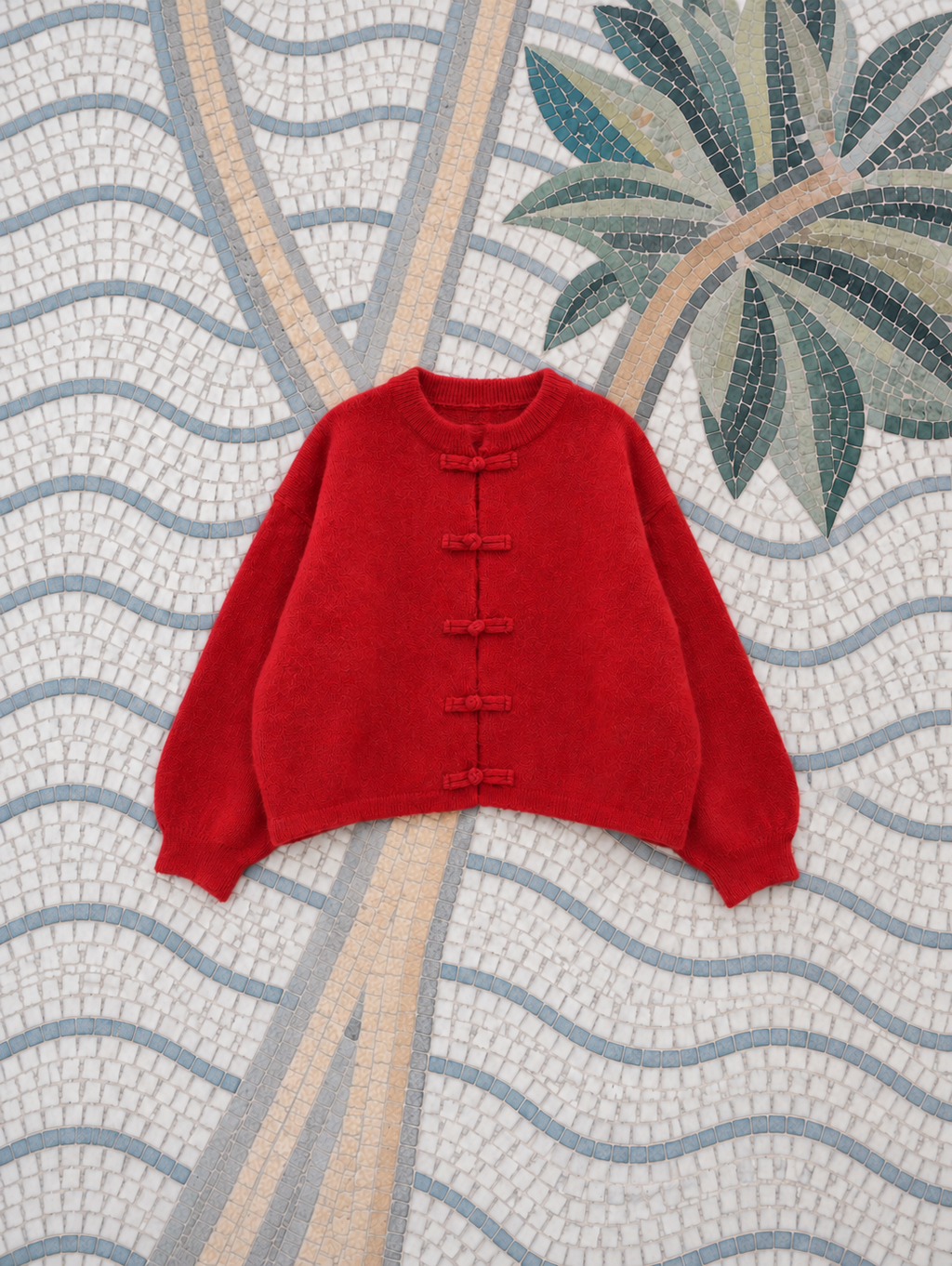 JULES TOGGLE CARDIGAN RED