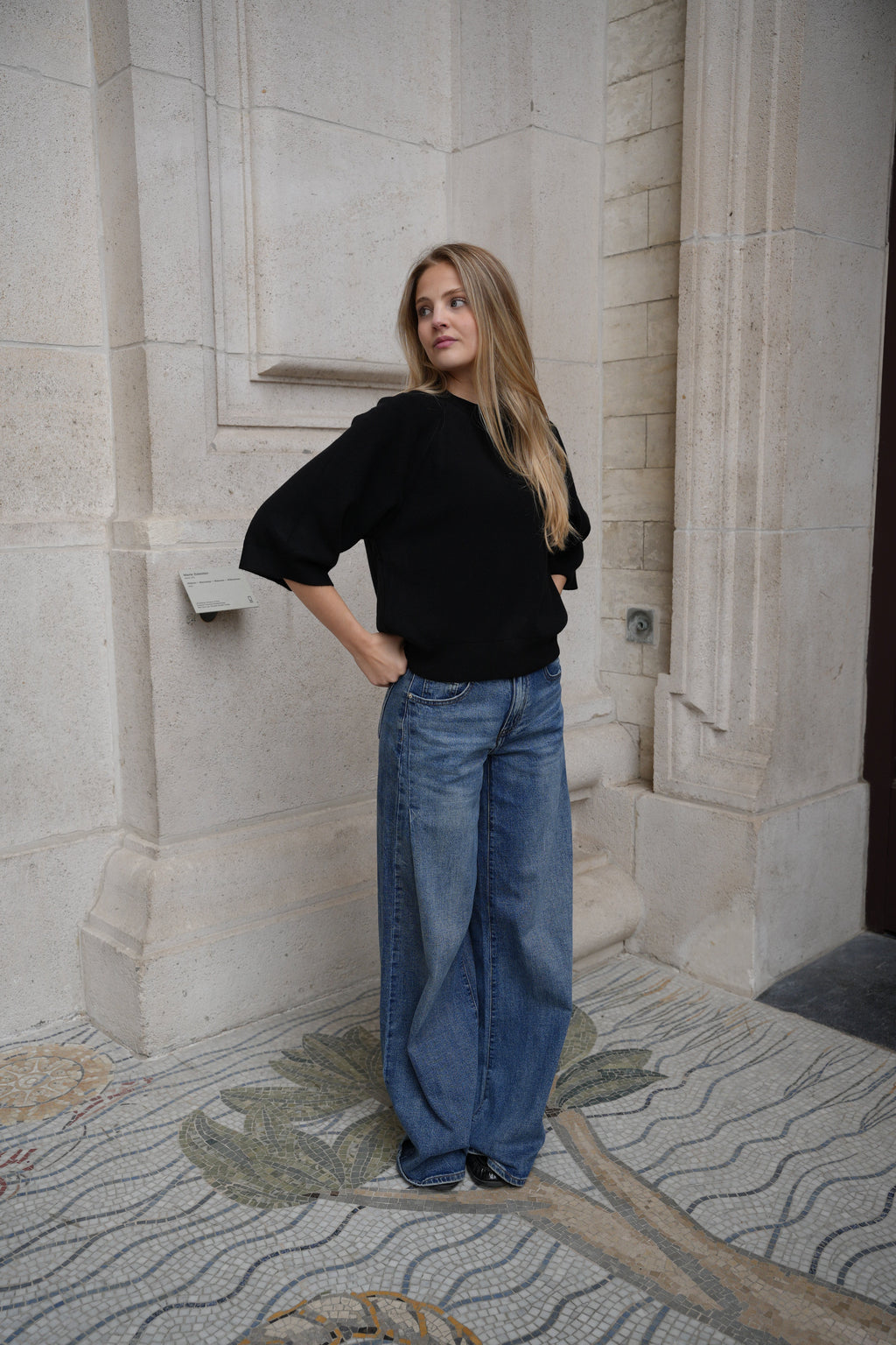 BROOKE BUTTON KNIT BLACK
