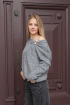 SERAPHINE DRAPED KNIT GREY