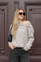 SERAPHINE DRAPED KNIT CREAM
