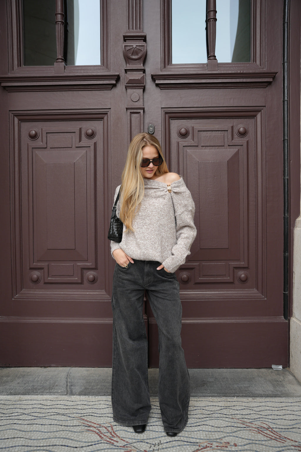 SERAPHINE DRAPED KNIT CREAM