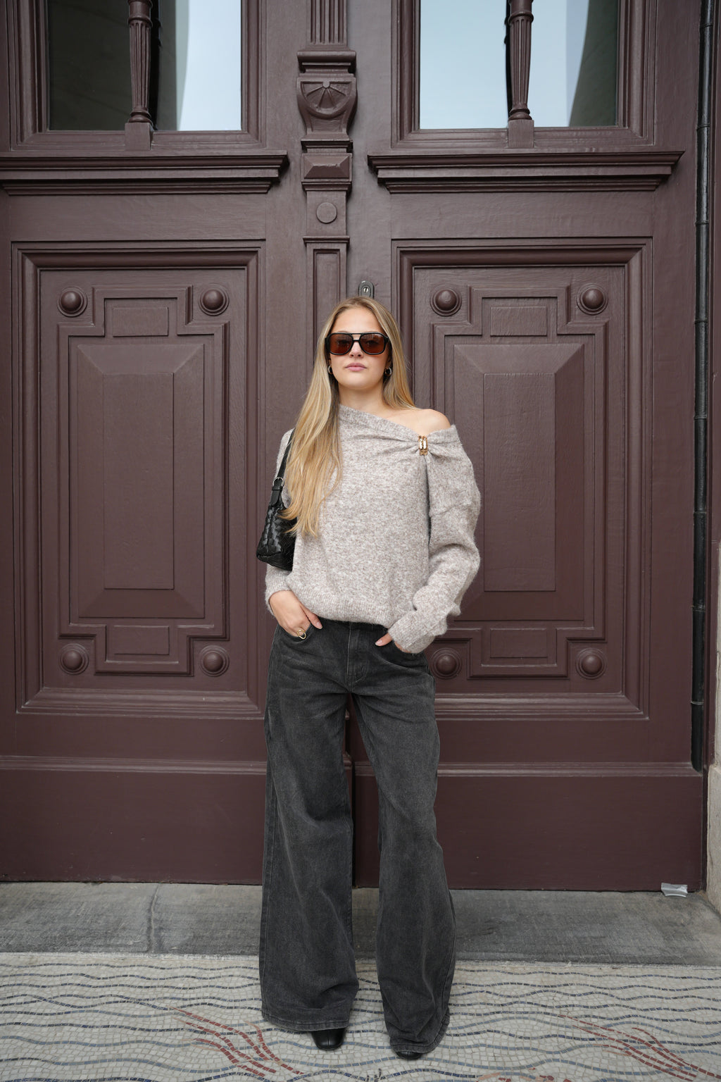 SERAPHINE DRAPED KNIT CREAM