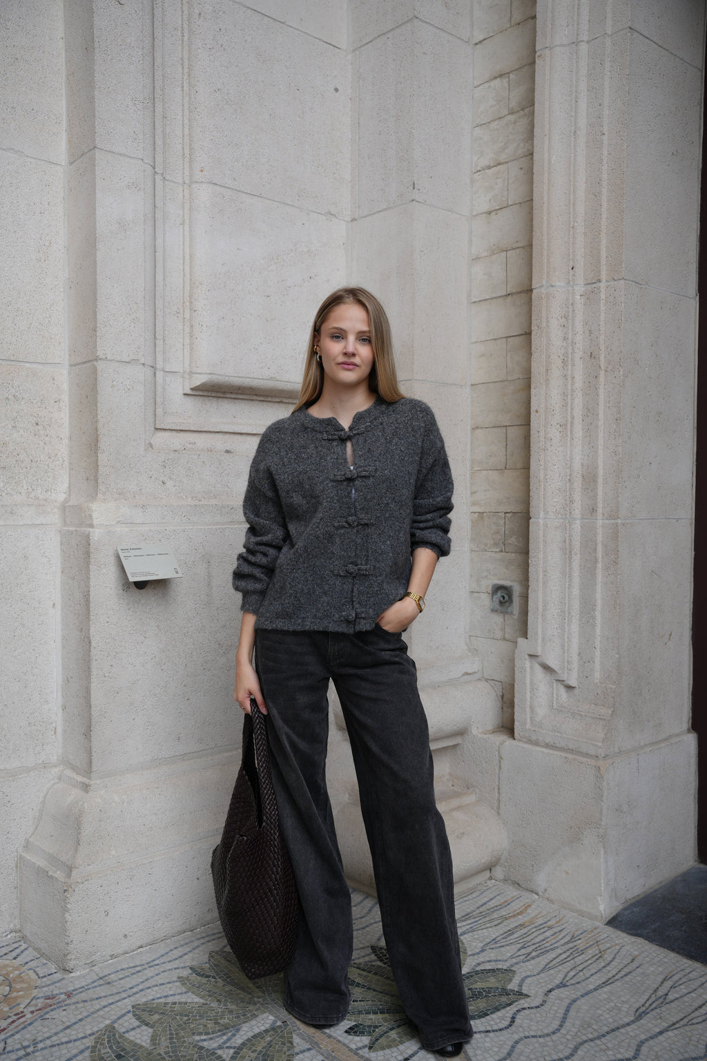 JULES TOGGLE CARDIGAN GREY