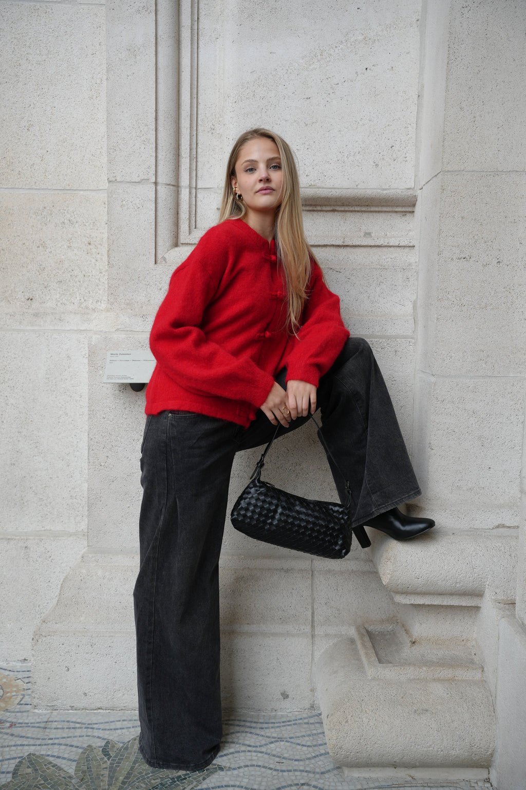 JULES TOGGLE CARDIGAN RED