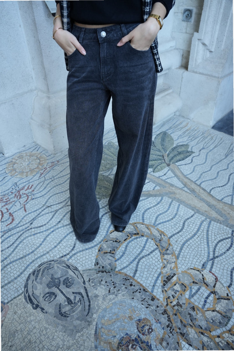 PALAZZO JEANS GREY