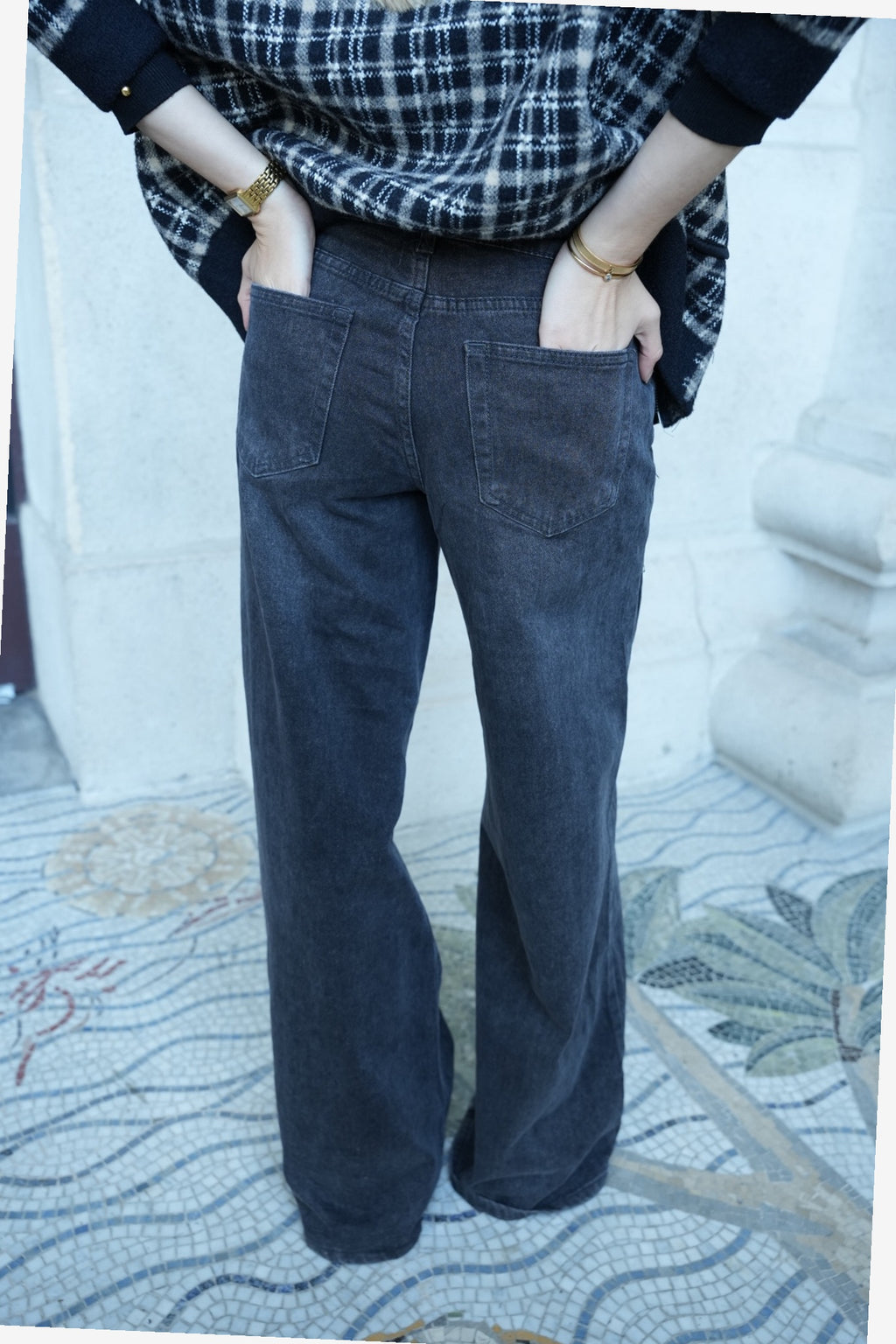 PALAZZO JEANS GREY