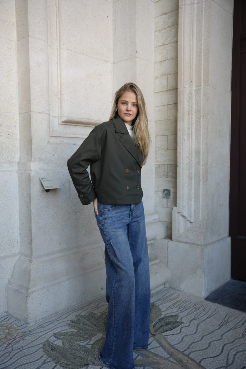 MAVERA CROPPED JACKET KHAKI