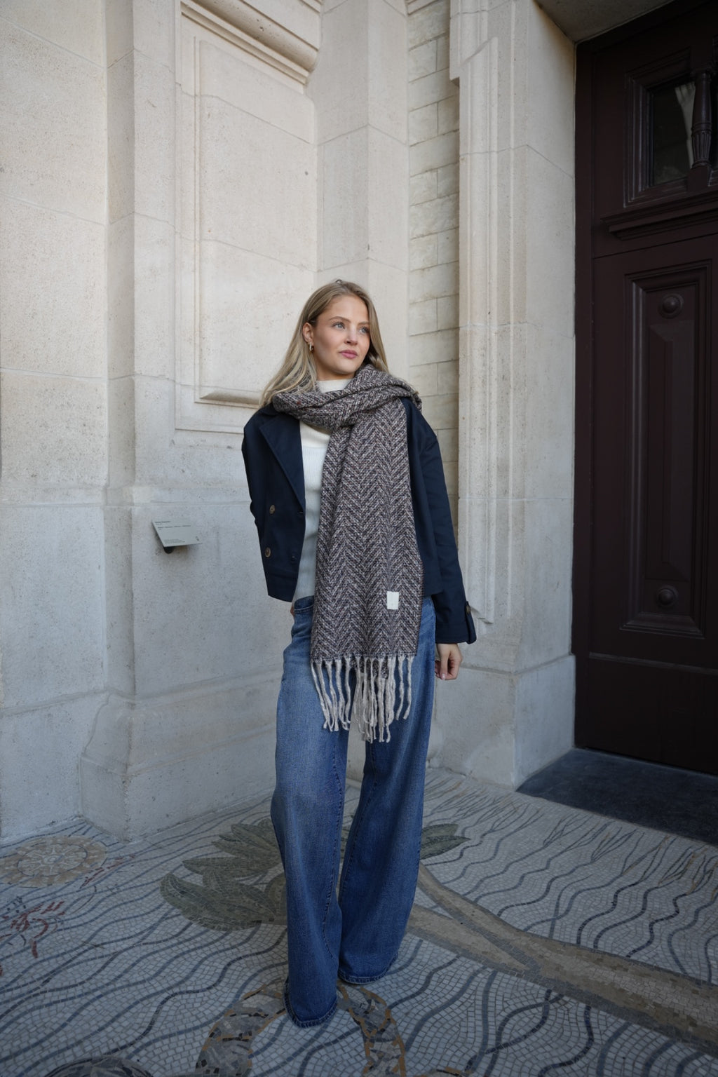 MAVERA CROPPED JACKET NAVY