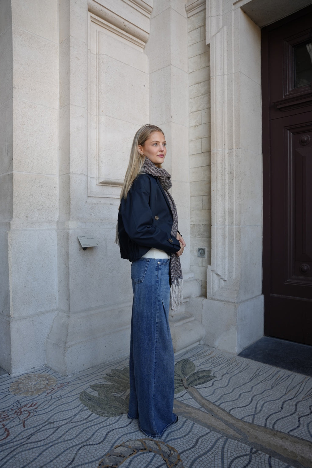 MAVERA CROPPED JACKET NAVY