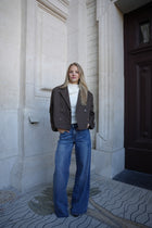 MAVERA CROPPED JACKET BROWN
