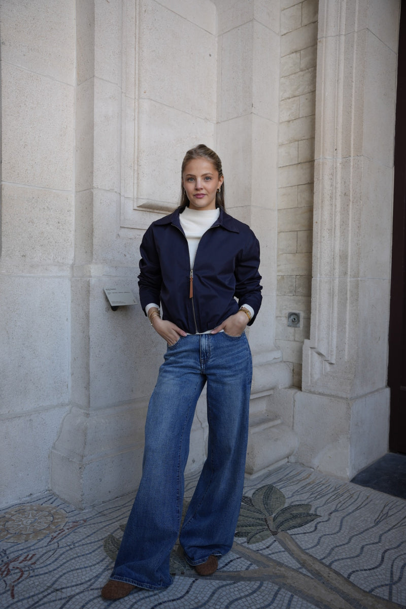 SORÉN ZIP JACKET NAVY