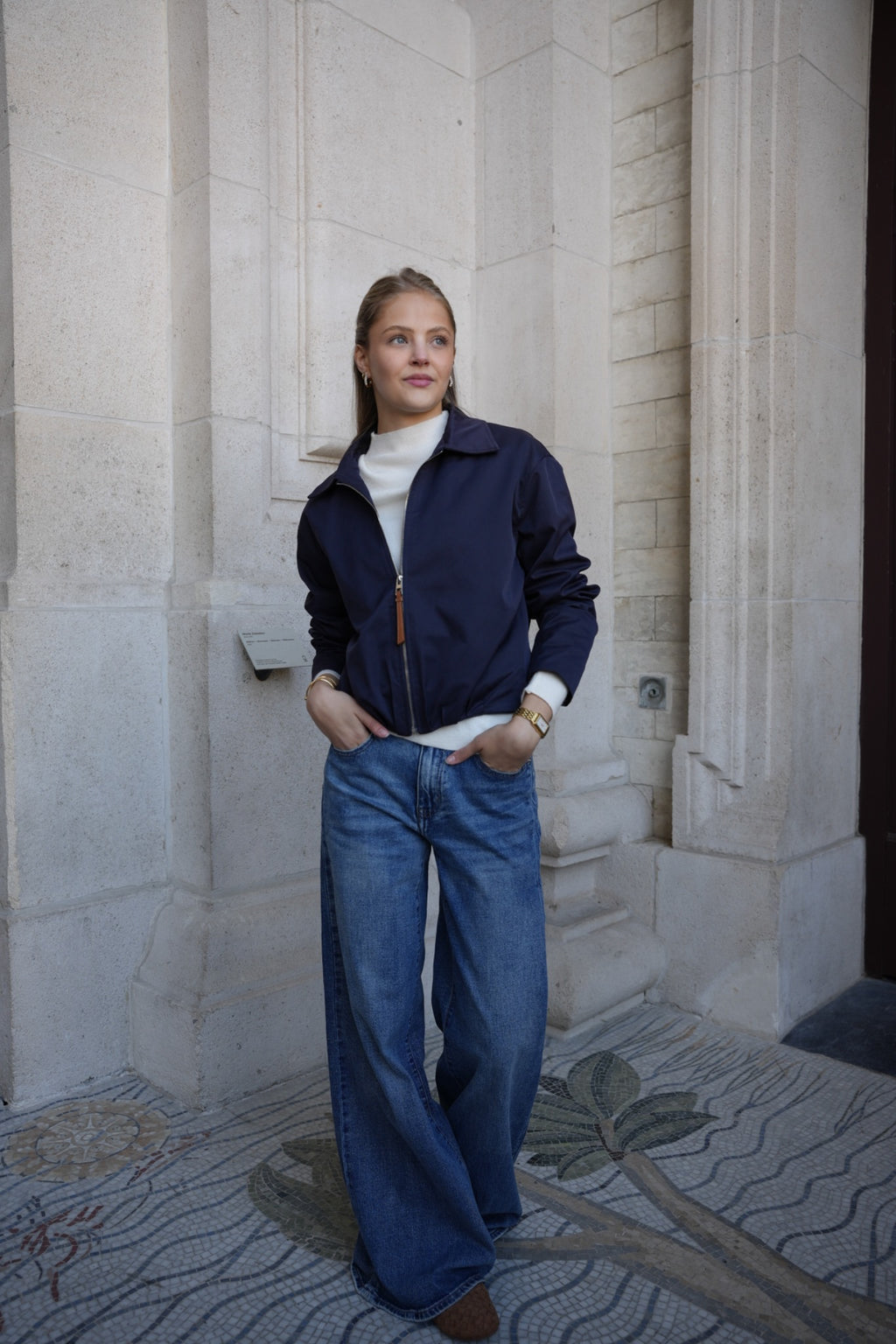 SORÉN ZIP JACKET NAVY