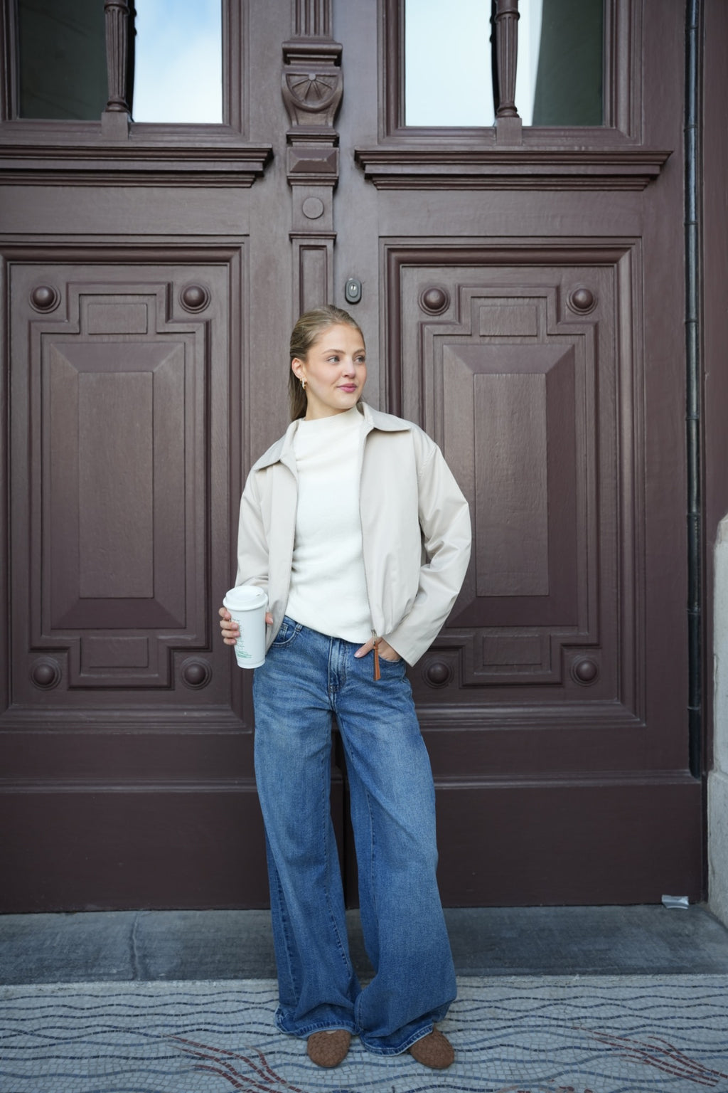 SORÉN ZIP JACKET BEIGE