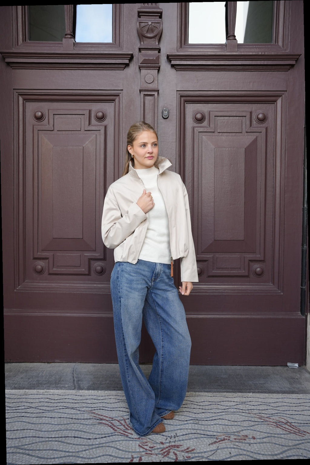 SORÉN ZIP JACKET BEIGE