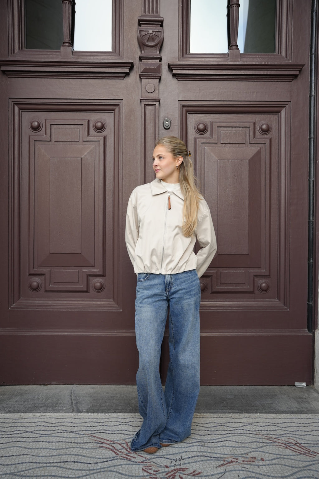 SORÉN ZIP JACKET BEIGE