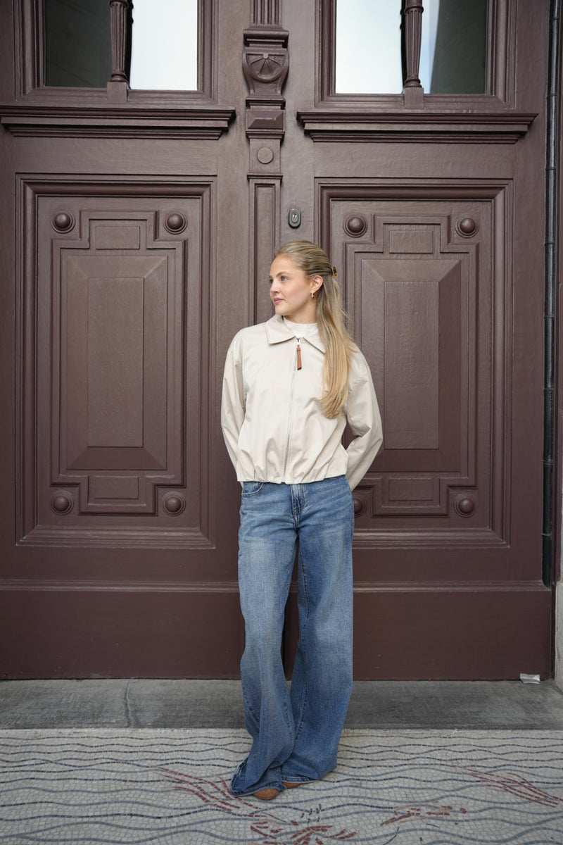 SORÉN ZIP JACKET BEIGE