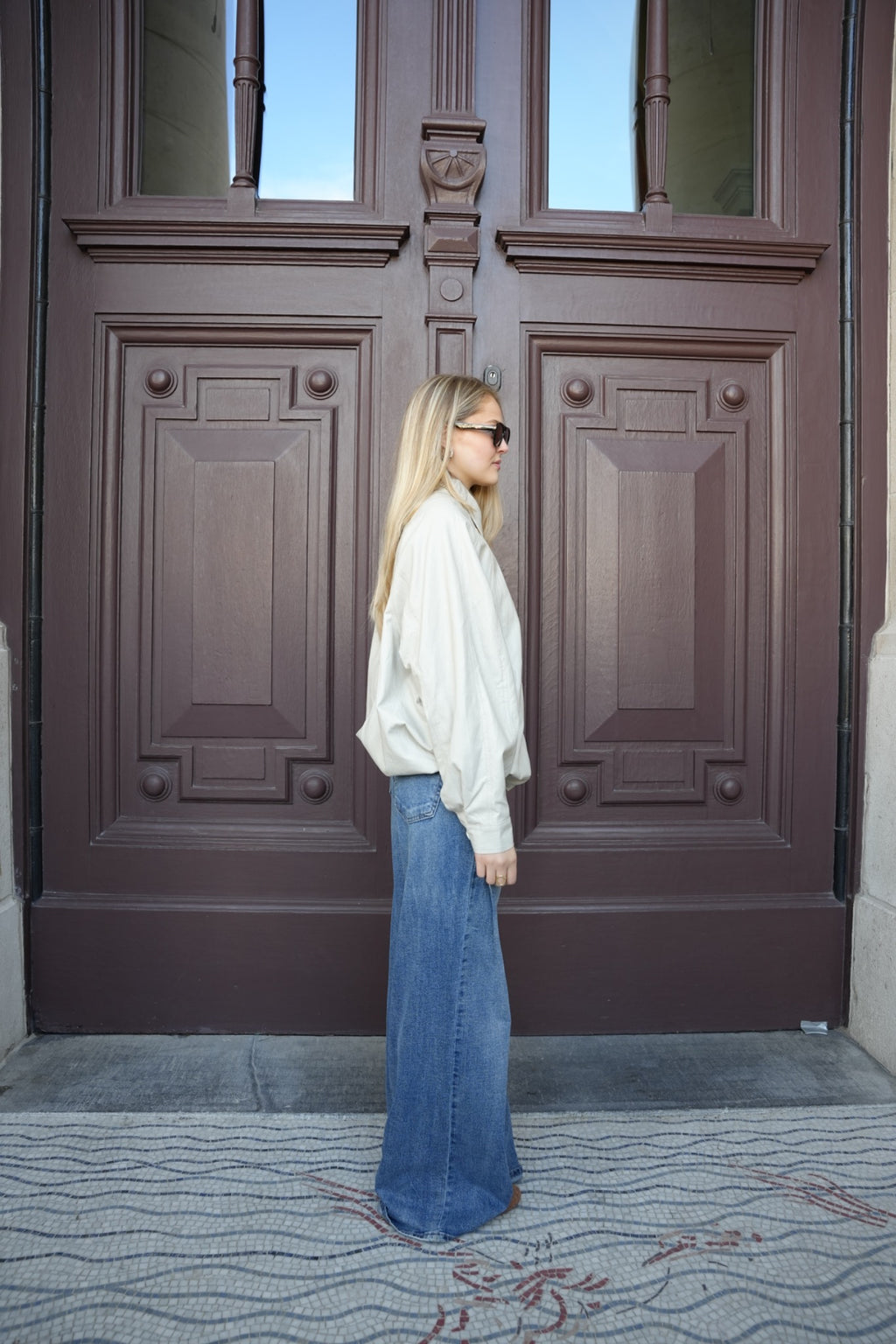 SAVINA VEGAN LEATHER JACKET BEIGE